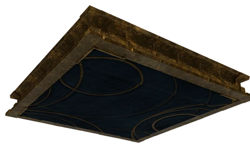 A slab of Ancient Circles Block seen from below