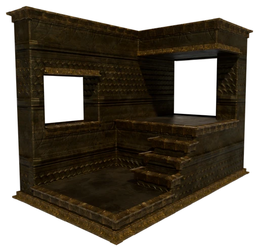 A small building made of Ancient Gold Block