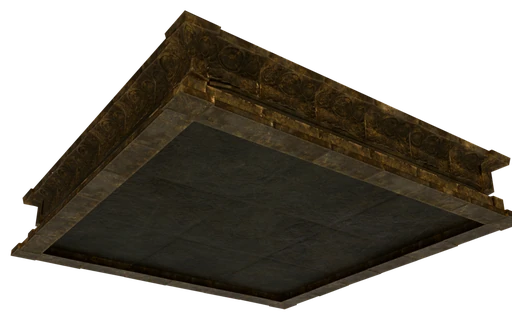 A slab of Ancient Gold Block seen from below
