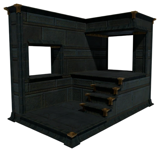 A small building made of Ancient Stone Block