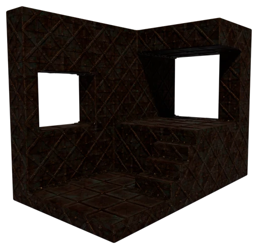 A small building made of Copper Block