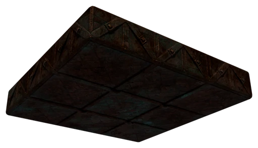 A slab of Copper Block seen from below