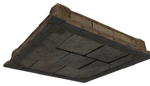 A slab of Desert City Wall seen from below