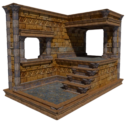 A small building made of Desert Temple Block