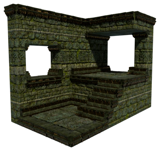 A small building made of Drak Temple Block