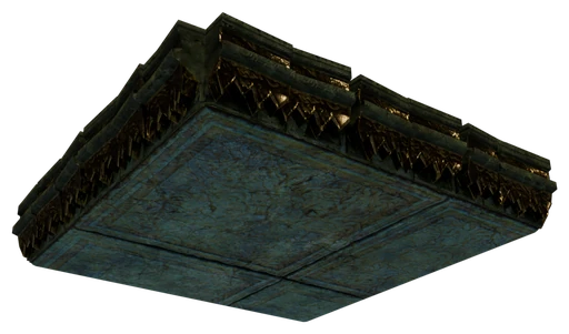 A slab of Drak Temple Block seen from below