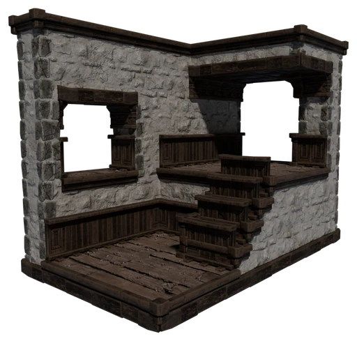A small building made of Fancy Stone Block