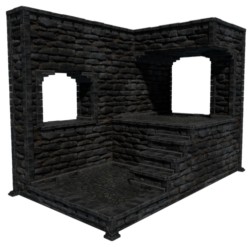 A small building made of Granite Block