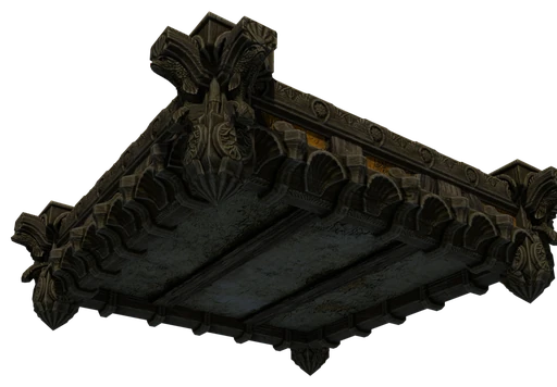 A slab of Half-timbered Shell Limestone Block seen from below