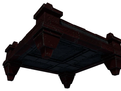 A slab of Hollow Halls Block seen from below