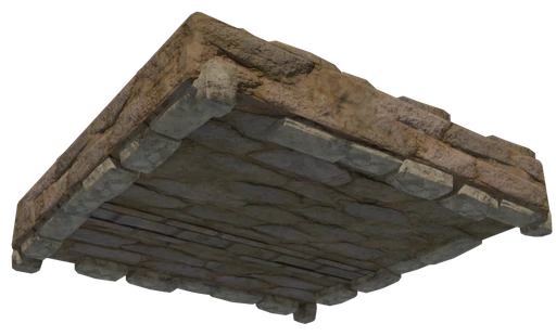 A slab of Limestone Block seen from below