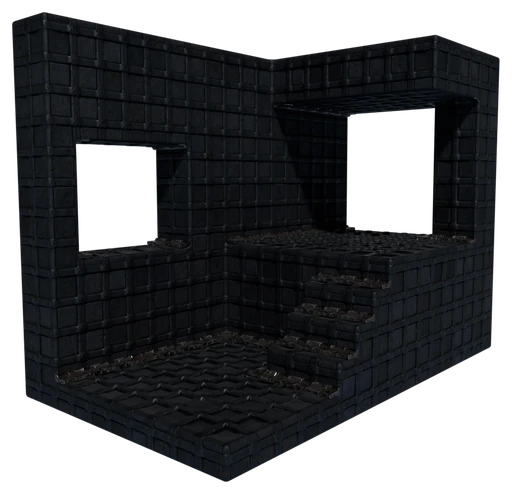 A small building made of Metal Block