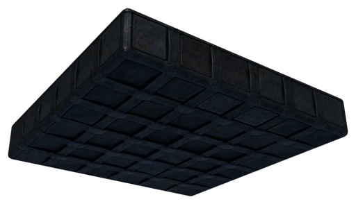 A slab of Metal Block seen from below