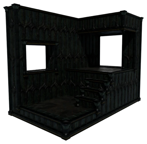 A small building made of Midnight Tomb Block
