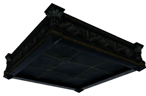 A slab of Midnight Tomb Block seen from below
