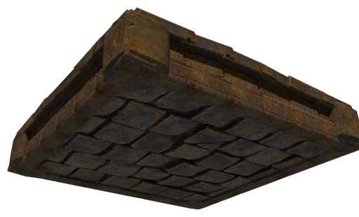 A slab of Mixed Sandstone Block seen from below