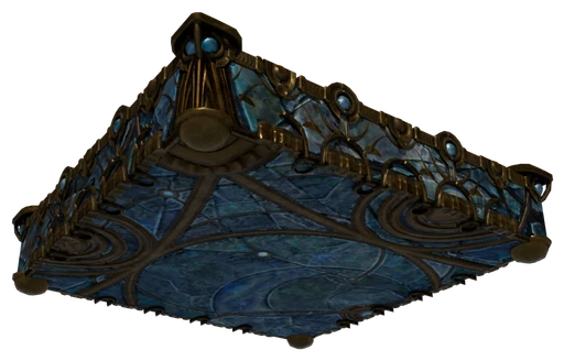 A slab of Moonstone Block seen from below