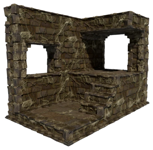 A small building made of Mycelium Overgrown Block