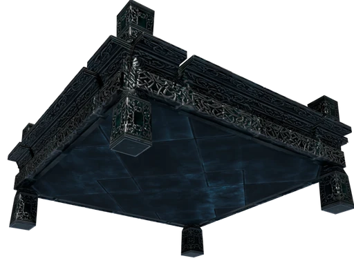 A slab of Obsidian Block seen from below