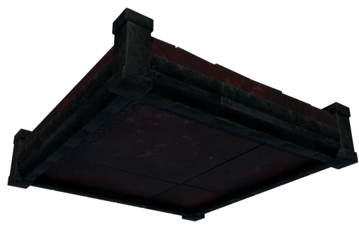 A slab of Red Marble Block seen from below