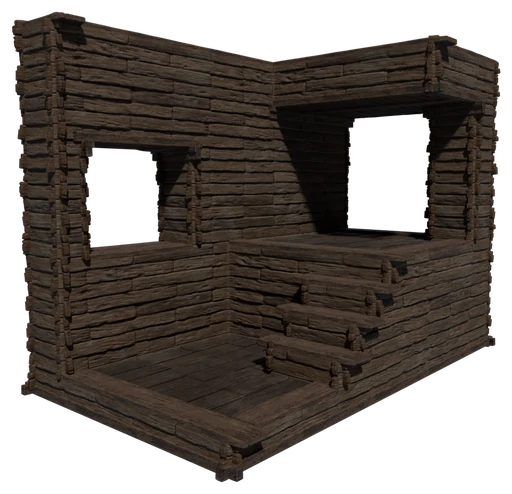 A small building made of Refined Wood Block