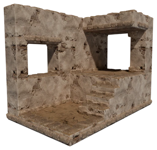A small building made of Regular Sandstone Block