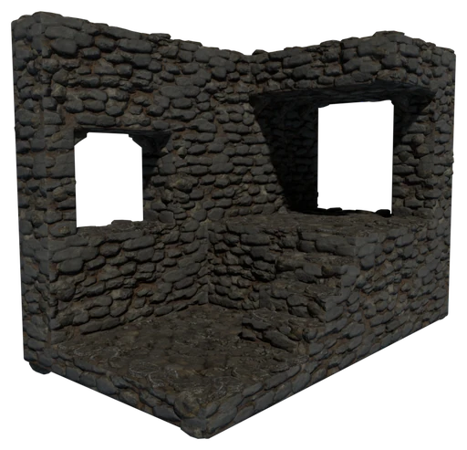 A small building made of Rough Stone Block