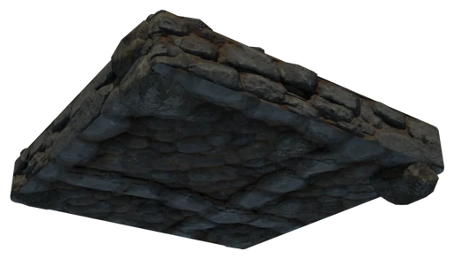 A slab of Rough Stone Block seen from below