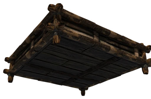 A slab of Rough Wood Block seen from below