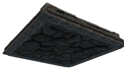 A slab of Roughly Cut Stone Block seen from below