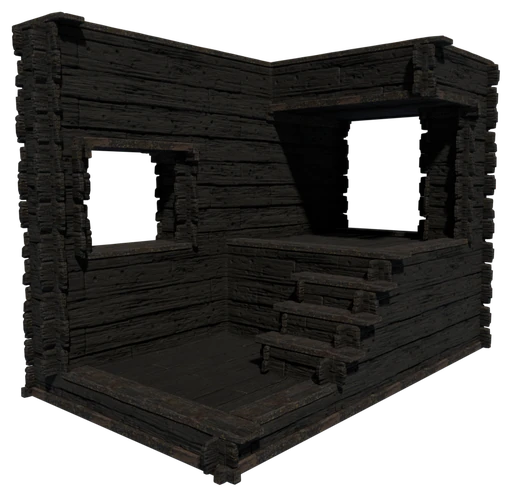 A small building made of Shroud Wood Block