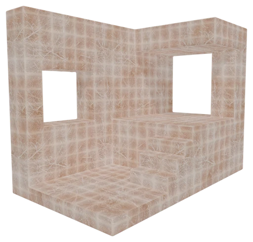 A small building made of White Luminescent Block