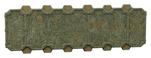 The Drak Relief Showcase with all 7 pieces in place