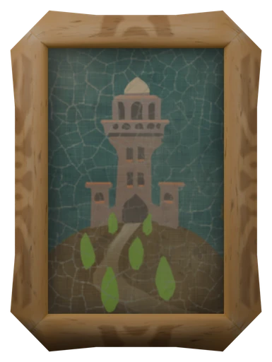 The painting "Tower In The Night"